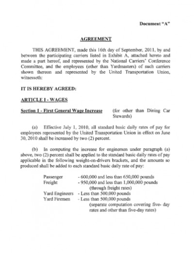 2011 NATIONAL AGREEMENT