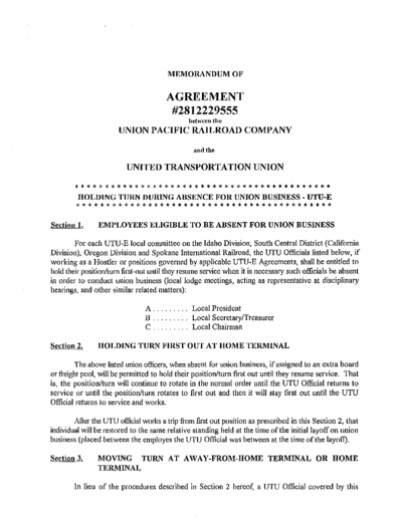 LAYING OFF UNION: HOSTLER