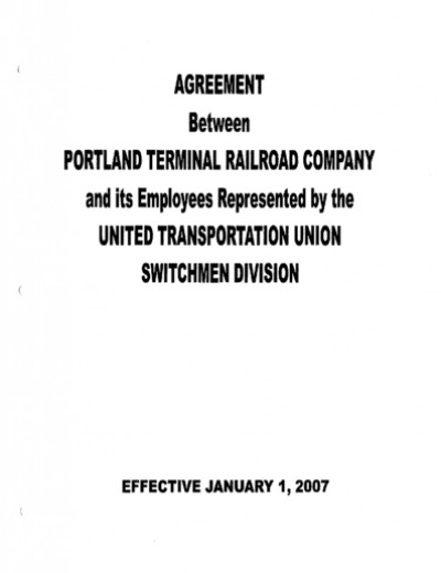 2007 PORTLAND TERMINAL RAILROAD