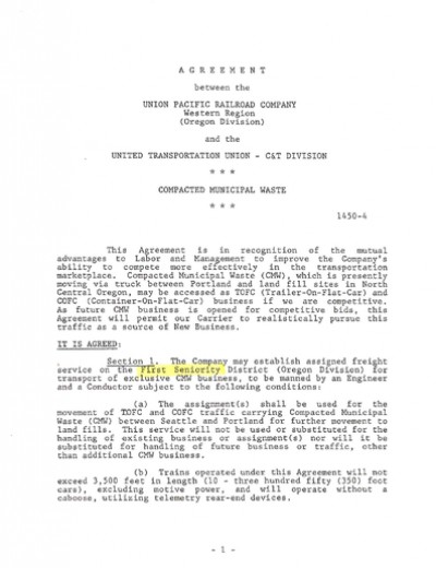 COMPACTED MUNICIPAL WASTE