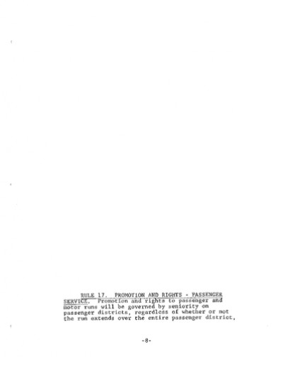 Rule 17: Promotion and Rights- Passenger Service