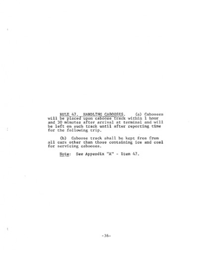 Rule 47: Handling Cabooses