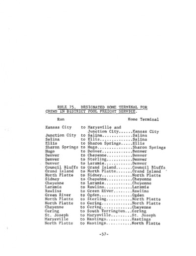 Rule 75: Home Terminals