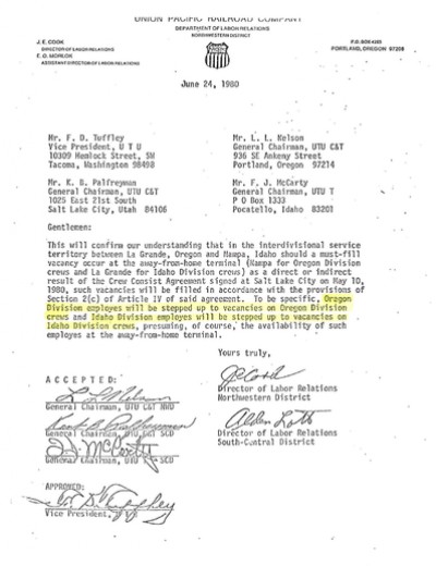 AWAY FROM HOME TERMINAL MUST-FILL VACANCIES:LA GRANDE-NAMPA