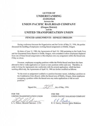 FENCE ASSIGNMENTS- HINKLE