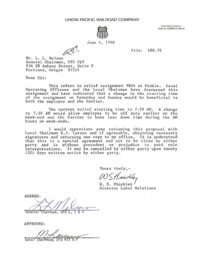 RELIEF ASSIGNMENT- HINKLE