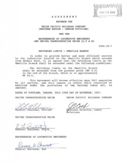 SWITCHING LIMITS- HINKLE