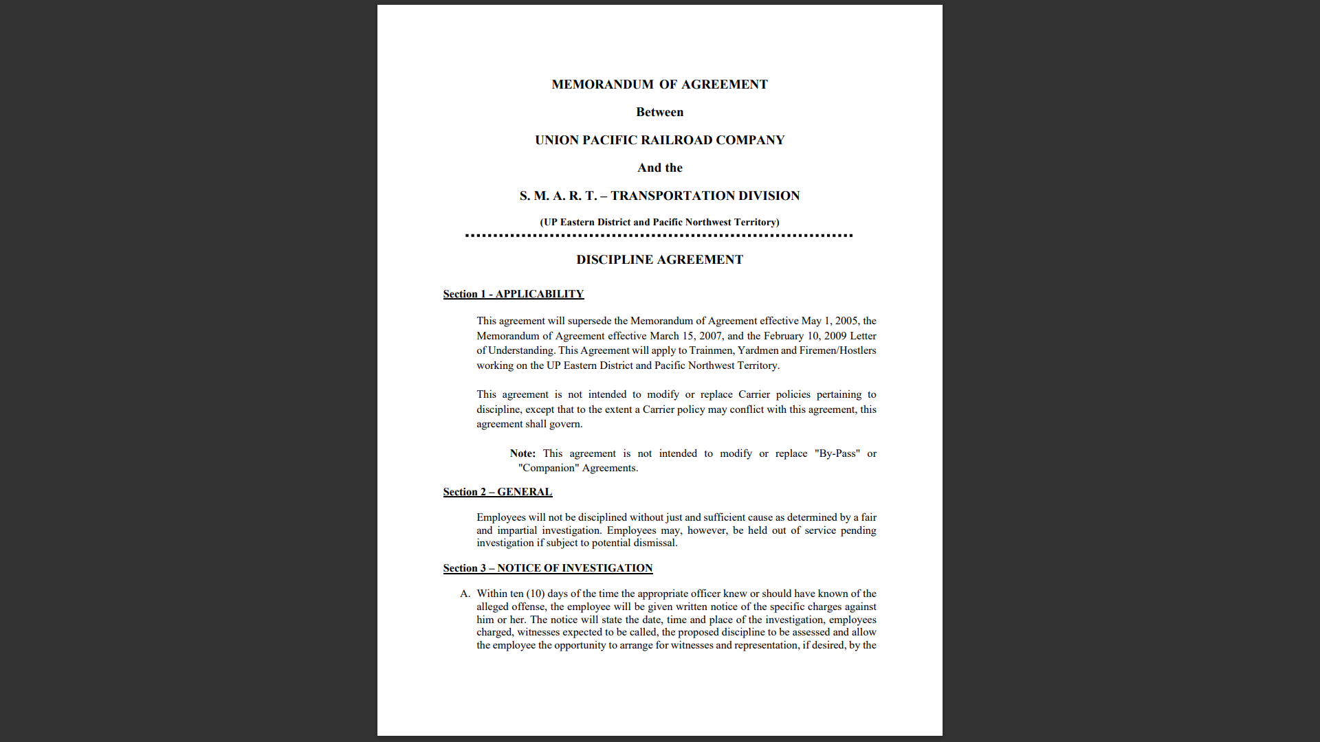 ED & PNW Discipline Agreement - 2021